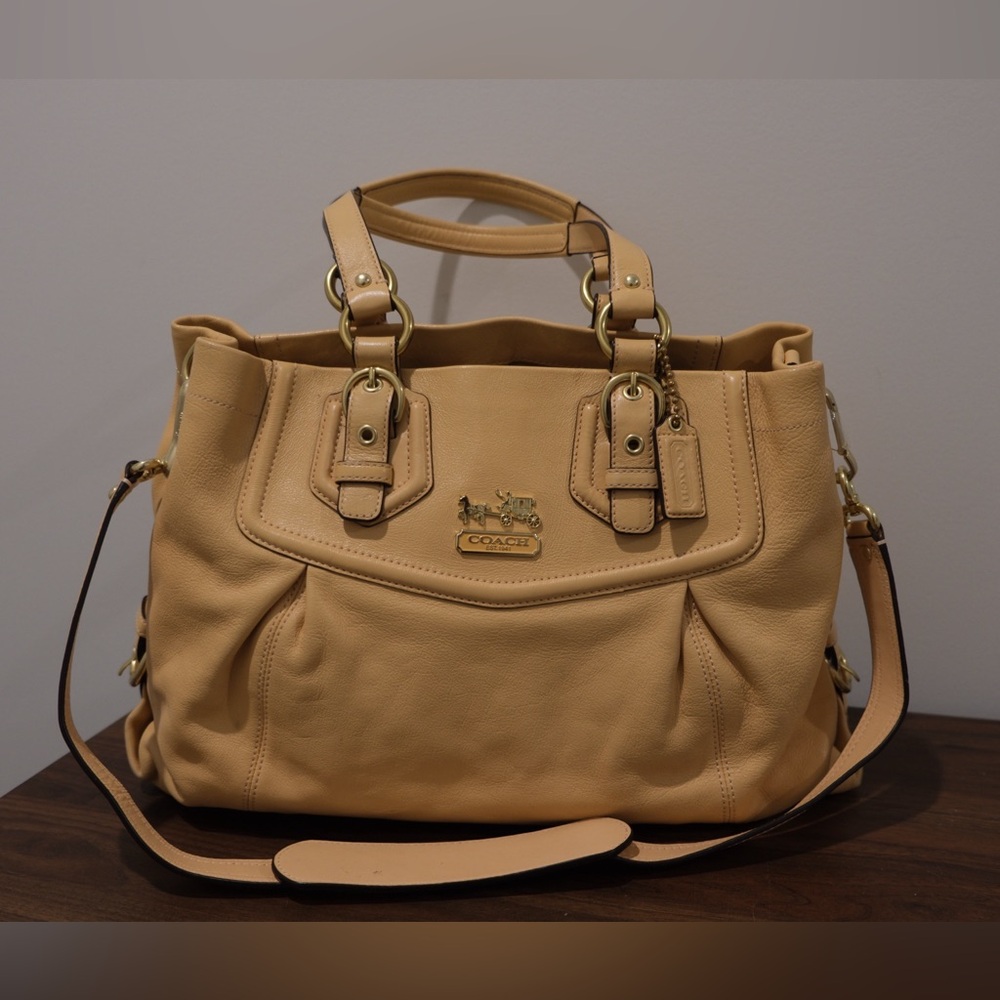 🚨 COACH 14574 MADISON CARRYALL TOTE IN BUTTERCREAM YELLOW